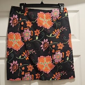 Spenser Jeremy Orange Pink Mini Pencil Skirt